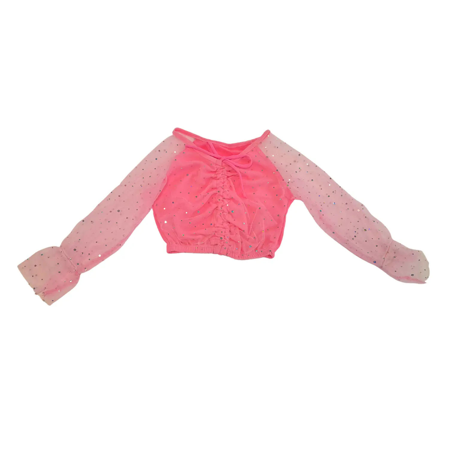 Traje de Baño Niña Rosado Manga Larga con Short Talla M 5