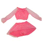 Traje de Baño Niña Rosado Manga Larga con Short Talla M - Miniatura 4