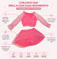Traje de Baño Niña Rosado Manga Larga con Short Talla M - Miniatura 3
