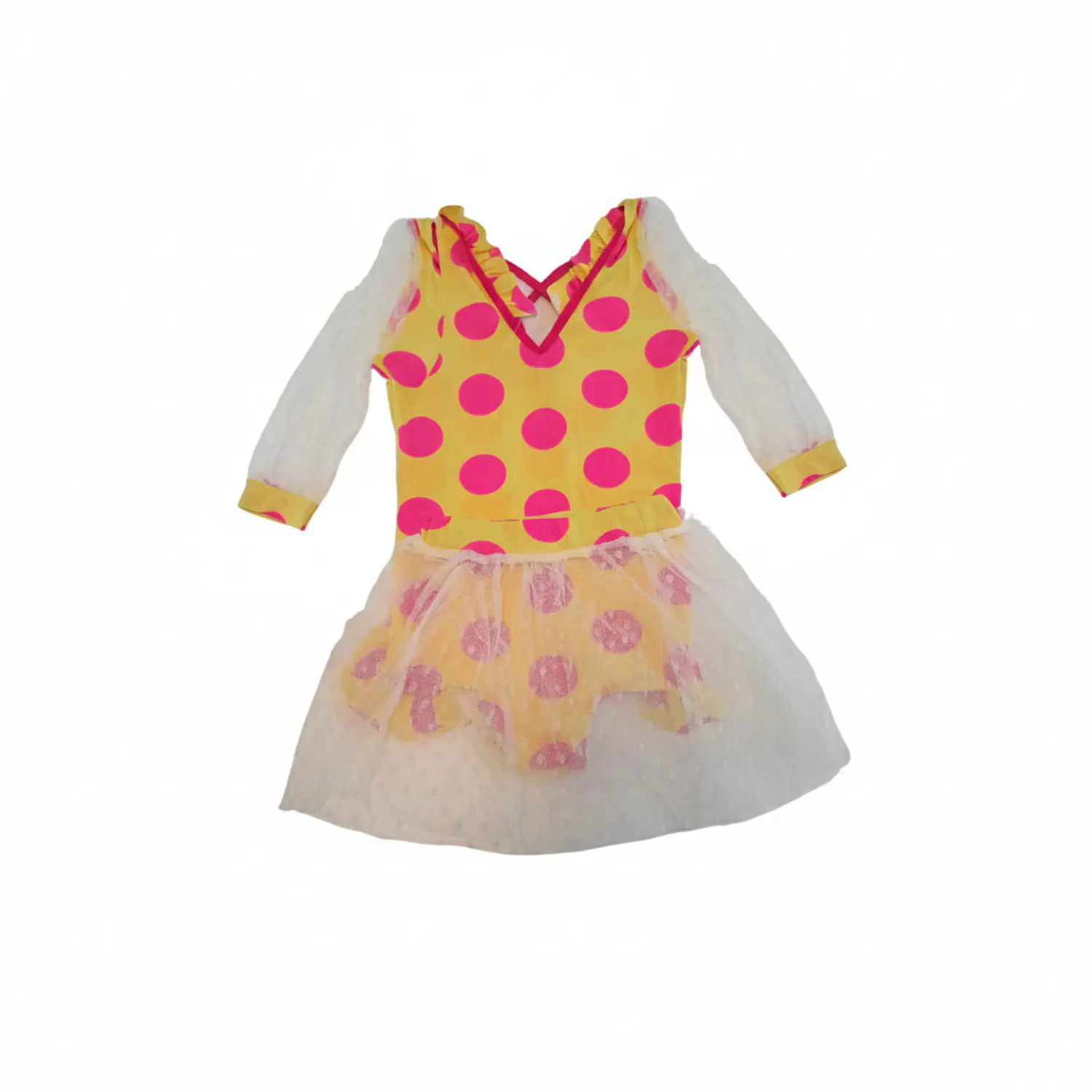 Traje de Baño Niña Manga Larga con Tul Talla S 3