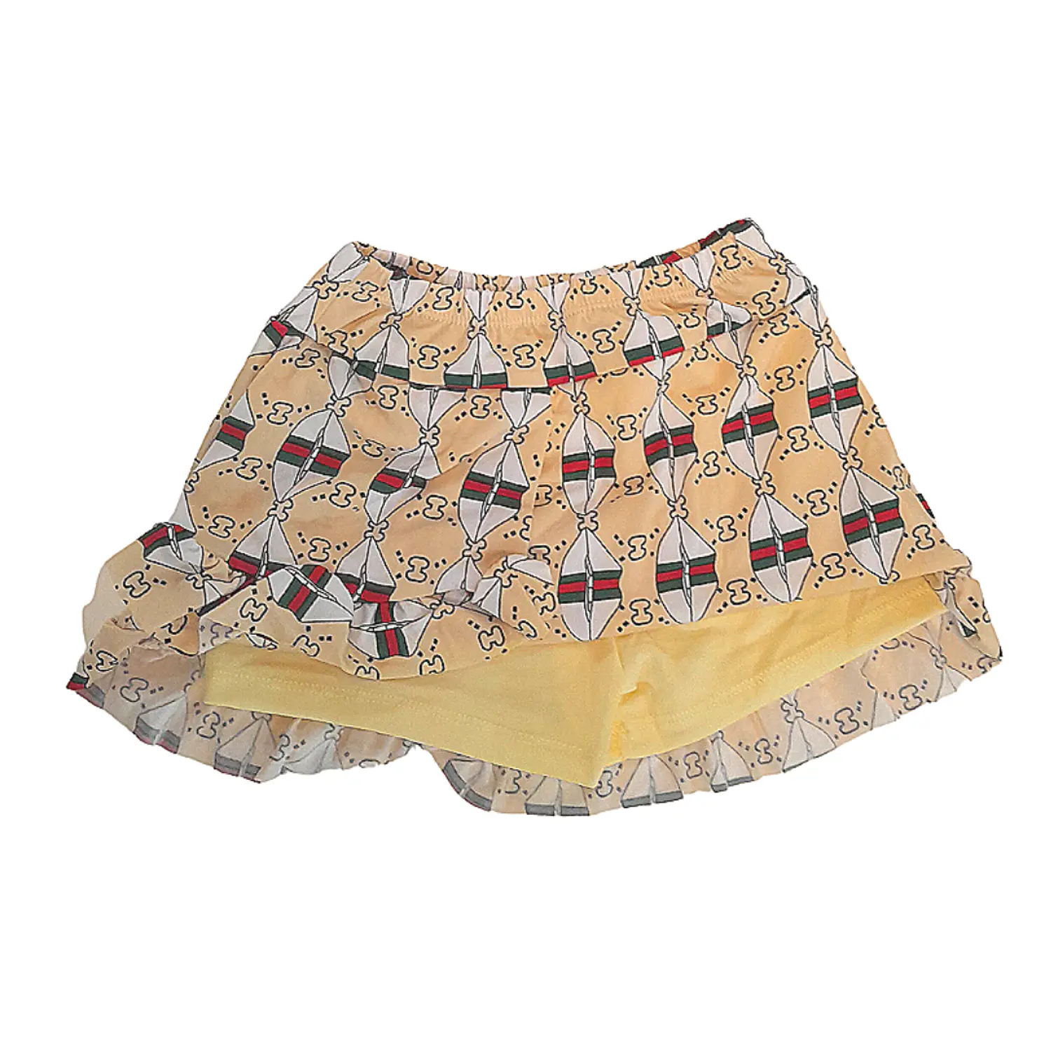Traje de Baño para Niñas 2 Piezas con Short y Falda 4