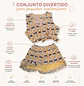 Traje de Baño para Niñas 2 Piezas con Short y Falda - Miniatura 3