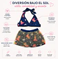 Traje de Baño para Niña con Tul y Top Princesa Azul Talla S - Miniatura 2