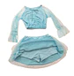 Traje de Baño Niña 2 Piezas Tul y Lentejuelas Manga Larga - Miniatura 3