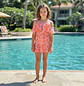 Traje de Baño Niña con Falda y Short Estampado Naranjas - Miniatura 1