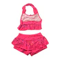 Traje de Baño para Niñas con Short Fucsia Brillante - Miniatura 4