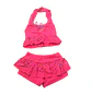 Traje de Baño para Niñas con Short Fucsia Brillante - Miniatura 3