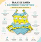 Traje de Baño Niña 1 Pieza con Short y Volantes  - Miniatura 3