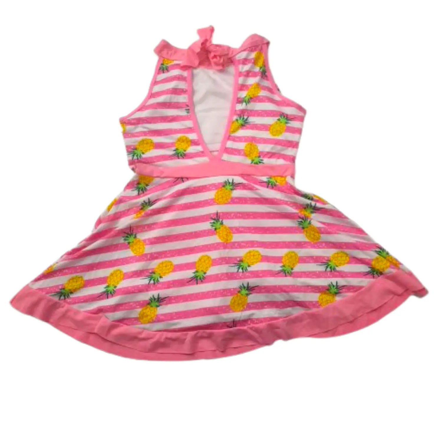 Traje de Baño Vestido para Niñas Rosado con Short 4
