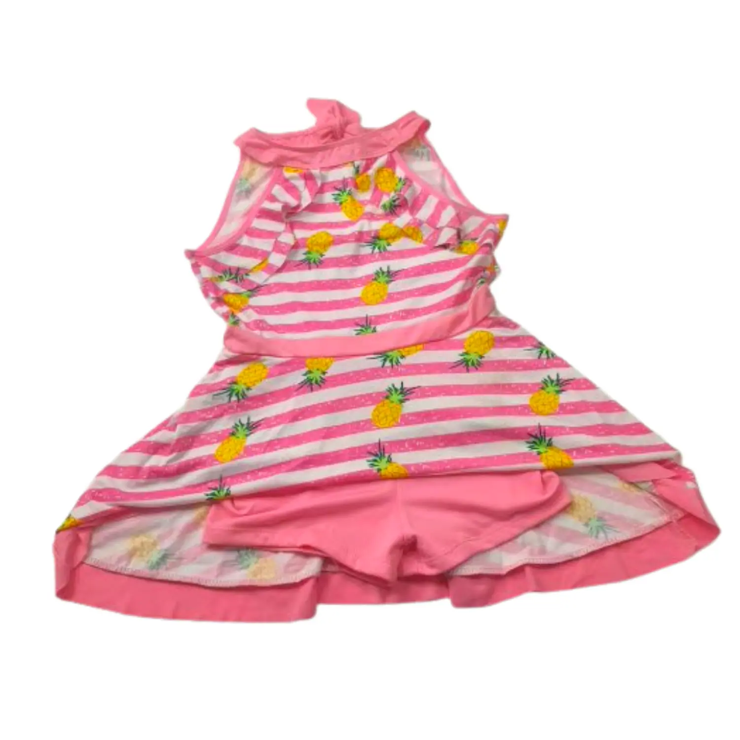 Traje de Baño Vestido para Niñas Rosado con Short 2