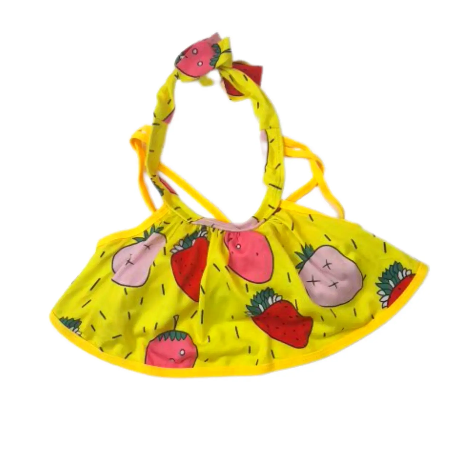 Traje de Baño para Niñas Amarillo con Top y Short 6