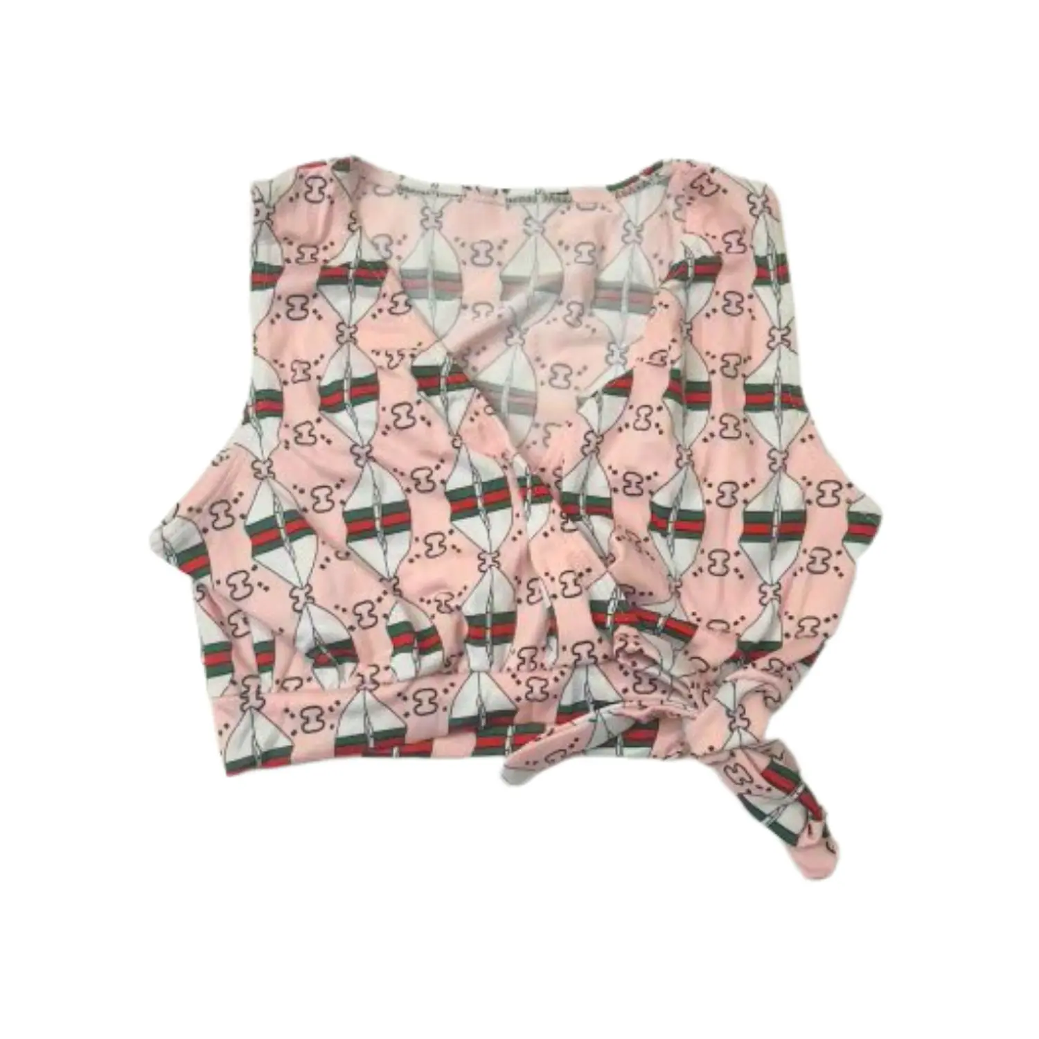 Traje de Baño para Niñas 2 Piezas con Short Rosado 5