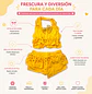 Traje de Baño para Niñas Amarillo con Short y Volantes - Miniatura 2