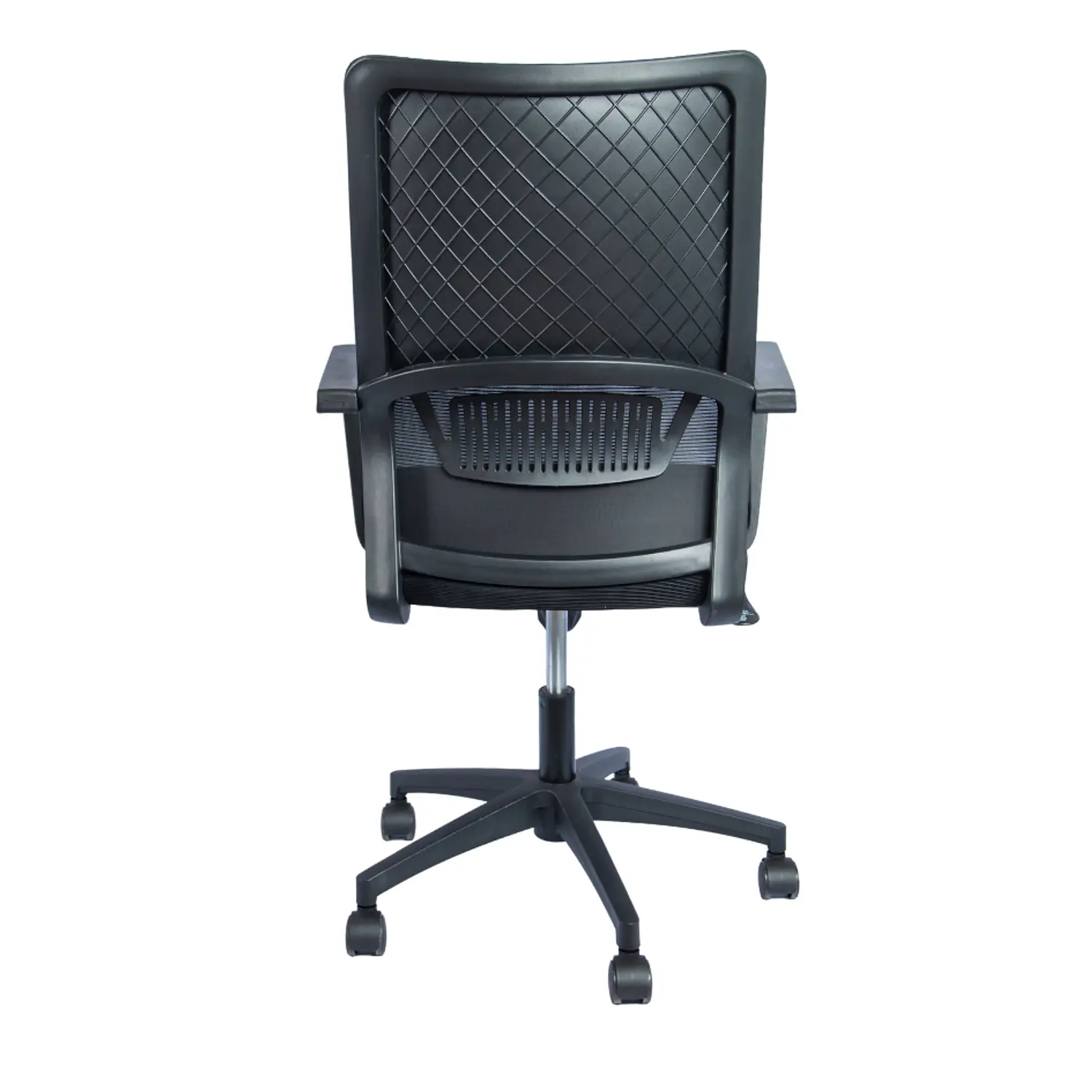 Silla de Oficina y Escritorio Negra de Malla Semi Ergonómico 5