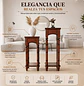 Set de 2 Mesas Auxiliares Altas de Madera Cuadradas - Miniatura 2