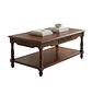 Mesa de Centro Clásica de Madera con Repisa Inferior para Living - Miniatura 3