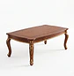 Mesa de Centro Clásica de Madera con Detalles Dorados para Living - Miniatura 5