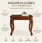 Mesa de Centro Cuadrada Clásica de Madera Tallada para Living y Sala - Miniatura 2