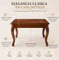 Mesa de Centro Cuadrada Clásica de Madera Tallada para Living y Sala - Miniatura 2