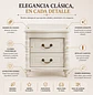 Velador Blanco Clásico 2 Gavetas para Dormitorio - Miniatura 2