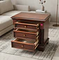 Velador Clásico de Madera con 3 Gavetas para Dormitorio - Miniatura 3
