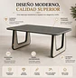 Mesa de Centro Moderna Piedra Sintetizada y Base Metálica - Miniatura 2