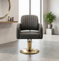 Sillón de Barbería Profesional Hidráulico Negro con Base Dorada - Miniatura 4