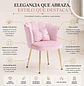 Silla Manicure Profesional  Rosa de Felpa con Cojín para Uñas y Salón de Belleza Bow Blush  - Miniatura 2