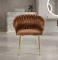 Silla Manicure Margaret con Patas Doradas para Salón de Belleza - Miniatura 7