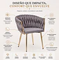 Silla Manicure Margaret con Patas Doradas para Salón de Belleza - Miniatura 2