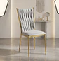 Silla King Velvet Dorada Tapizada Moderna para Comedor - Miniatura 1