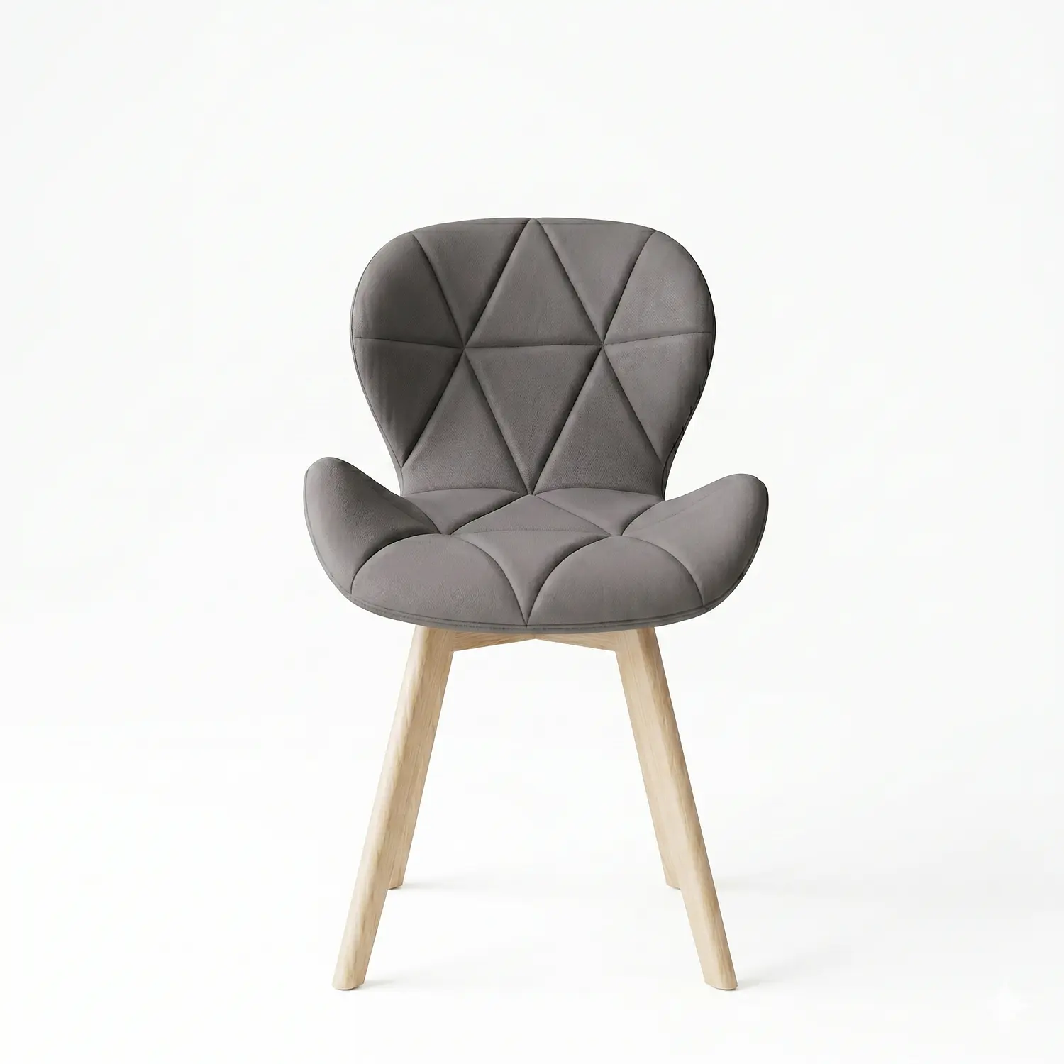 Silla Fiori Felpa Radar Moderna con Patas de Madera 3