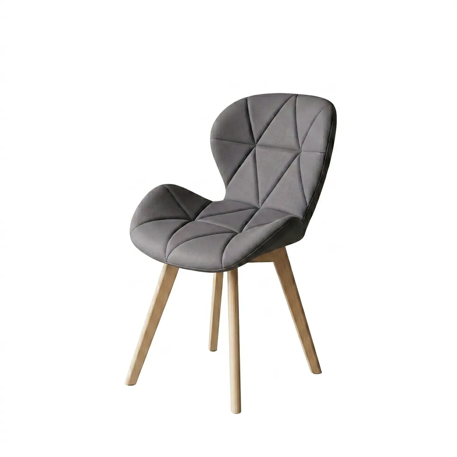 Silla Fiori Felpa Radar Moderna con Patas de Madera 4