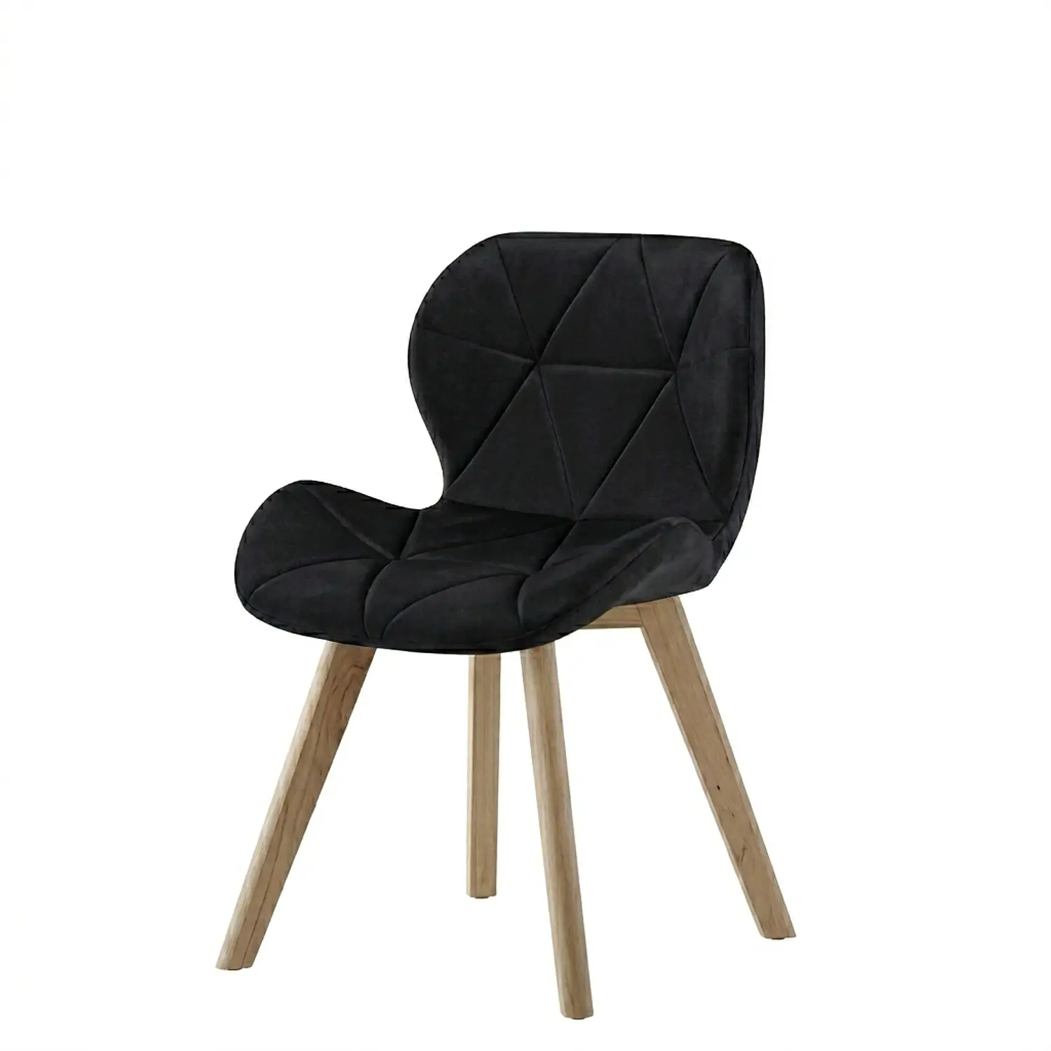 Silla Fiori Felpa Radar Moderna con Patas de Madera 7
