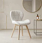 Silla Fiori Felpa Radar Moderna con Patas de Madera - Miniatura 8