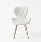 Silla Fiori Felpa Radar Moderna con Patas de Madera - Miniatura 10