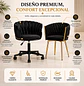 Set de Sillas de Felpa para Manicura Profesional Giratoria y Fija - Miniatura 2