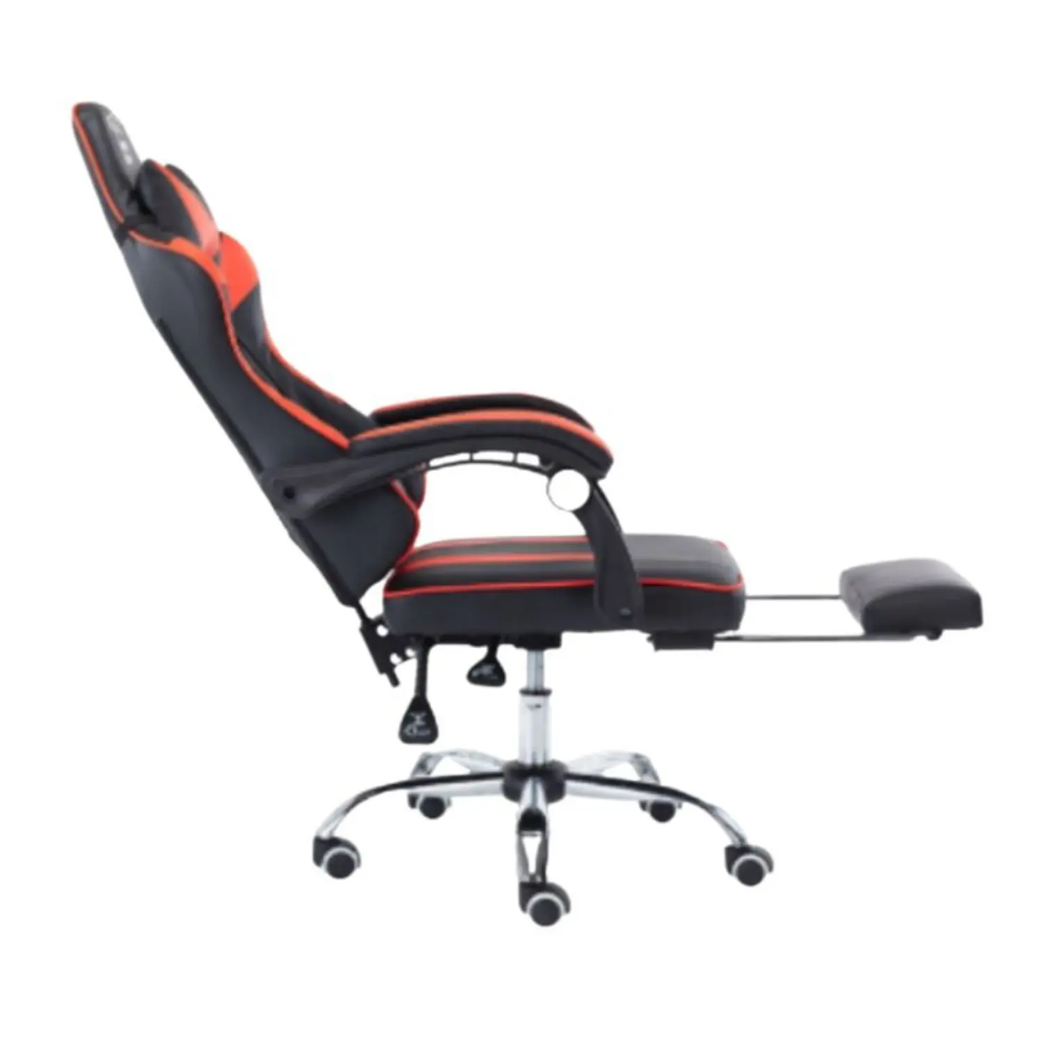 Silla Gamer Reclinable Rojo y Negro con Apoyabrazos 4