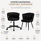 Set 2 Sillas para Manicura Negras Premium Fija y Giratoria - Miniatura 2