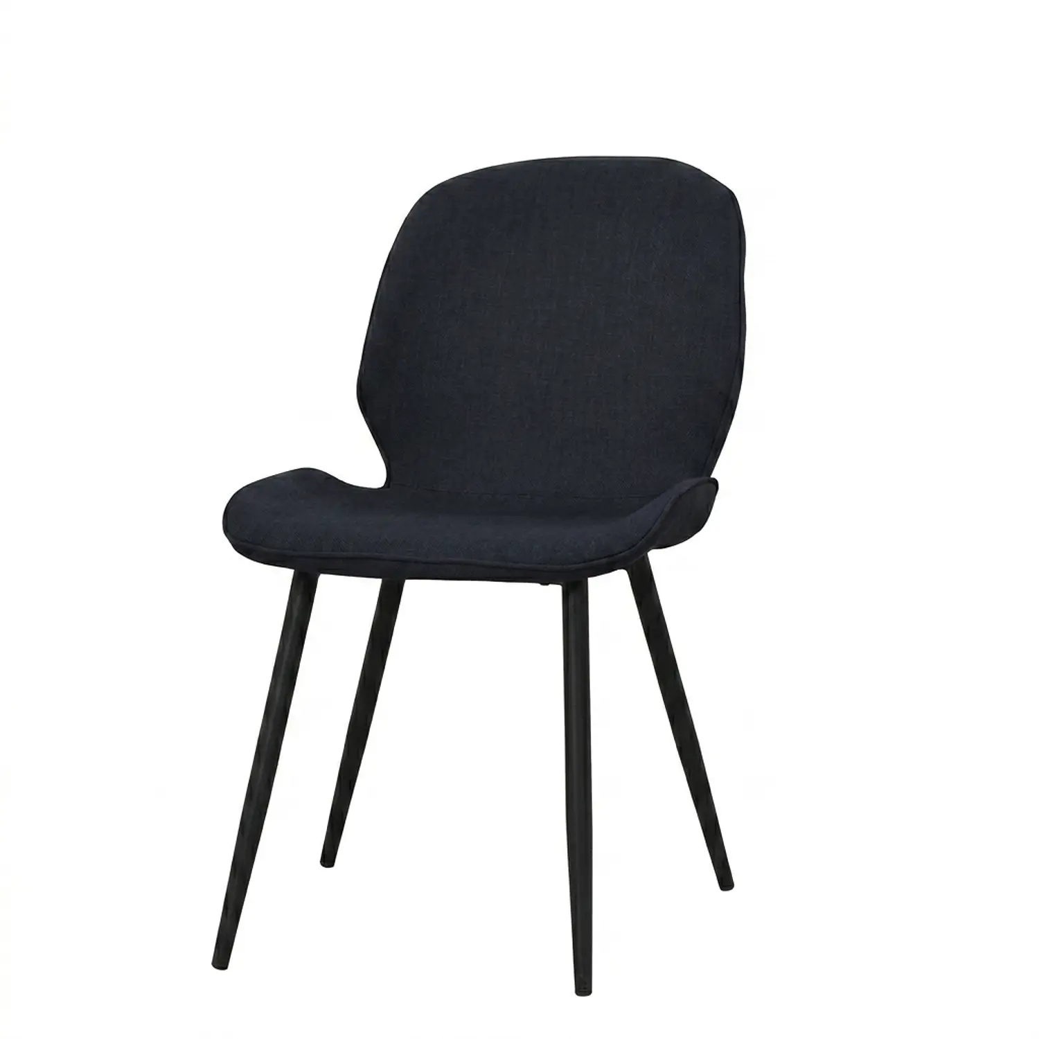 Silla Manicure Profesional Tapizada en Lino con Patas Negras 5