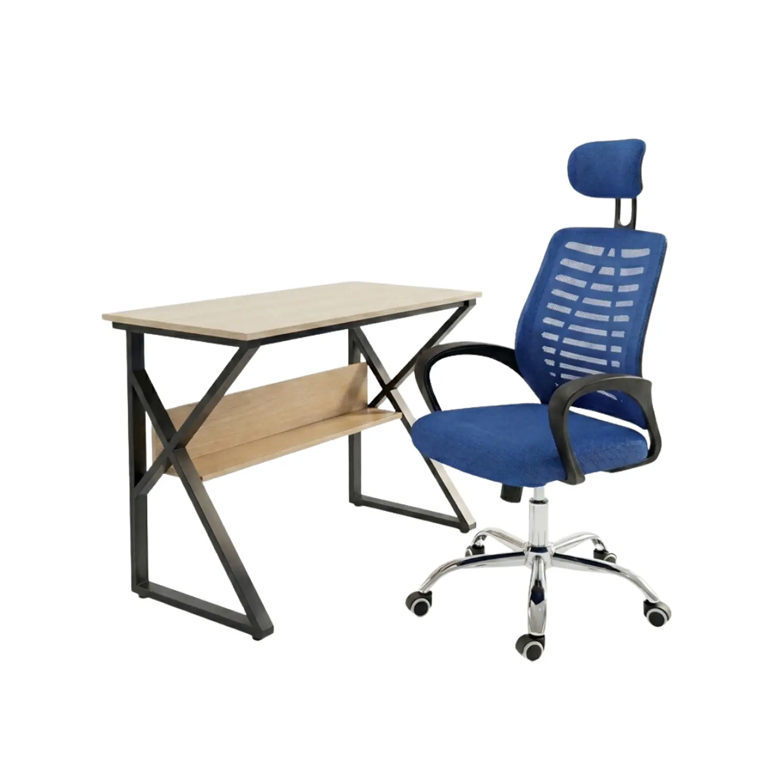 Set Escritorio Industrial con Silla de Oficina con Ruedas 6