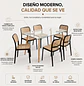 Juego de Comedor Moderno 6 Sillas Ratán y Mesa de Vidrio - Miniatura 2