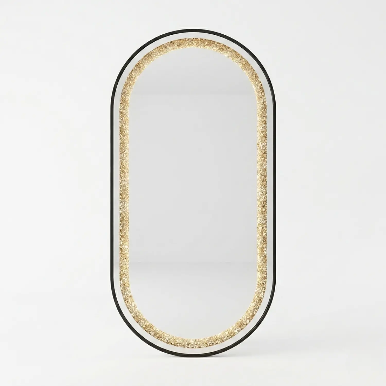 Espejo Ovalado LED Decorativo 170x70 cm con Marco Moderno 6