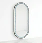 Espejo Ovalado LED Plateado Decorativo 170x70 cm Marco Negro  - Miniatura 4