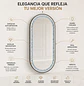 Espejo Ovalado LED Plateado Decorativo 170x70 cm Marco Negro  - Miniatura 2