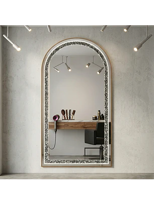 Espejo Decorativo LED de Cuerpo Completo con Pedrería 170x70 cm