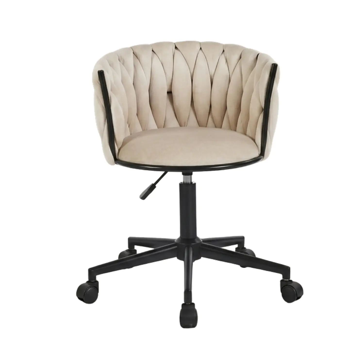 Set 2 Sillas Tulip Eco Cuero y Silla Giratoria Felpa Moderna 5