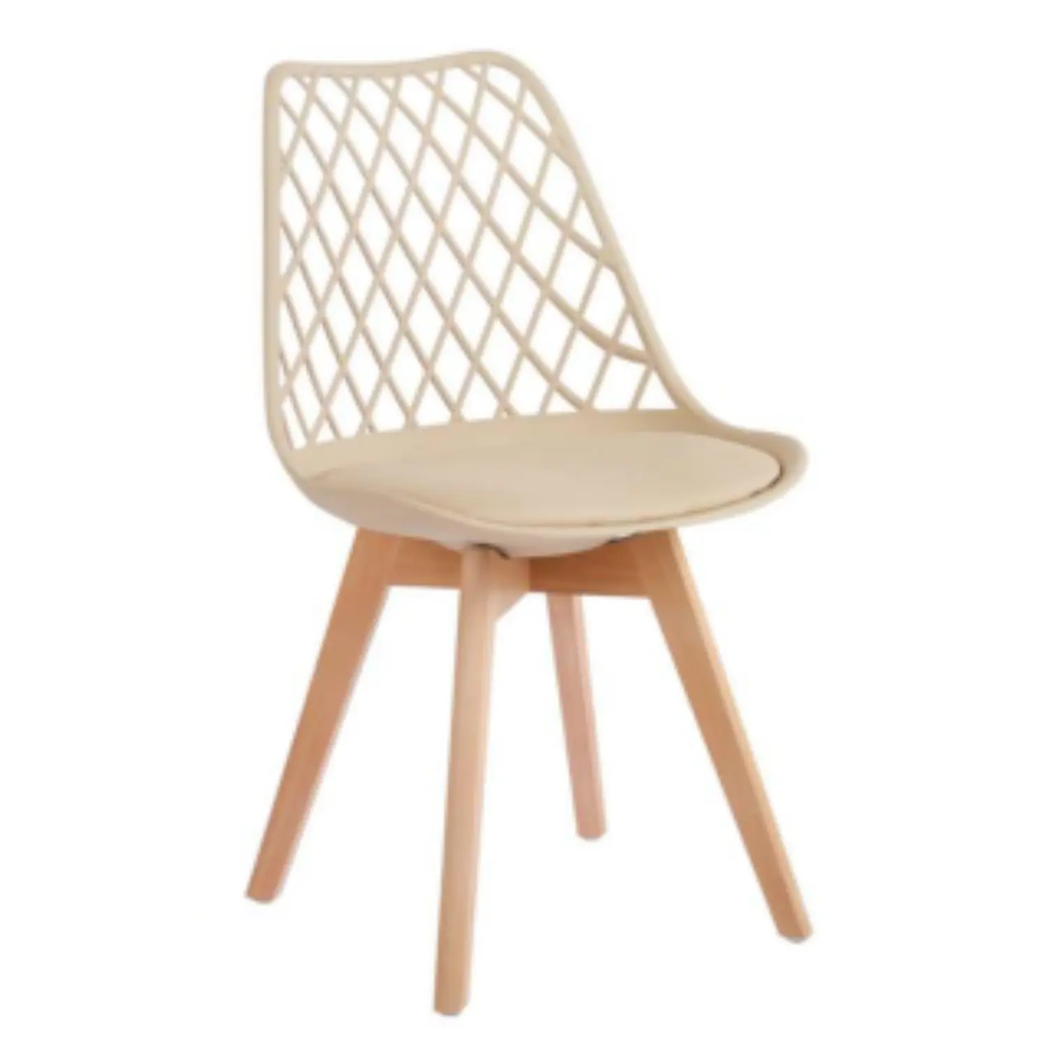 Set 2 Sillas Tulip Eco Cuero y Silla Giratoria Felpa Moderna 4