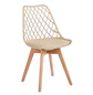Set 2 Sillas Tulip Eco Cuero y Silla Giratoria Felpa Moderna - Miniatura 4