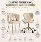 Set 2 Sillas de Felpa Doradas Fiori Radar y Shell Modernas - Miniatura 2